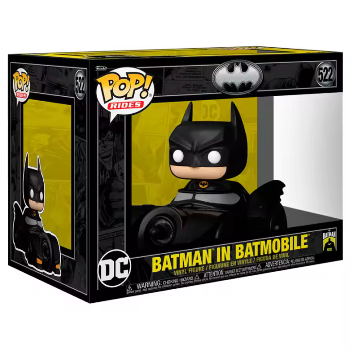 Figura Pop Rides Deluxe Dc Comics Batman In Batmobile-Figura de Vinilo Coleccionable - Idea de Regalo- Mercancia Oficial - Juguetes para Niños y Adultos - Movies Fans - Muñeco para Coleccionistas y Exposición - 1