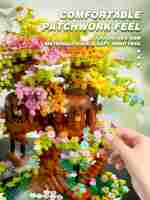 Juguete De Construcción De Bloques Arbolado De Cerezo Rosa Y Arcoíris Casa De Juegos Para Niños Y Niñas Edad Recomendada 6-12 Años Material ABS Sin Baterías Origen China - details 8