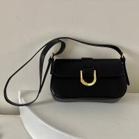 Bolso Bandolera Casual De Cuero PU Pequeño Con Cierre De Cremallera Y Hebilla De Hoz Para Mujer Bolso De Hombro De Color Sólido - details 5
