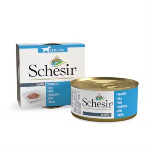 Schesir Adult con Atún en Gelatina Latas para Perros - 10 unidades x 150gr - 1