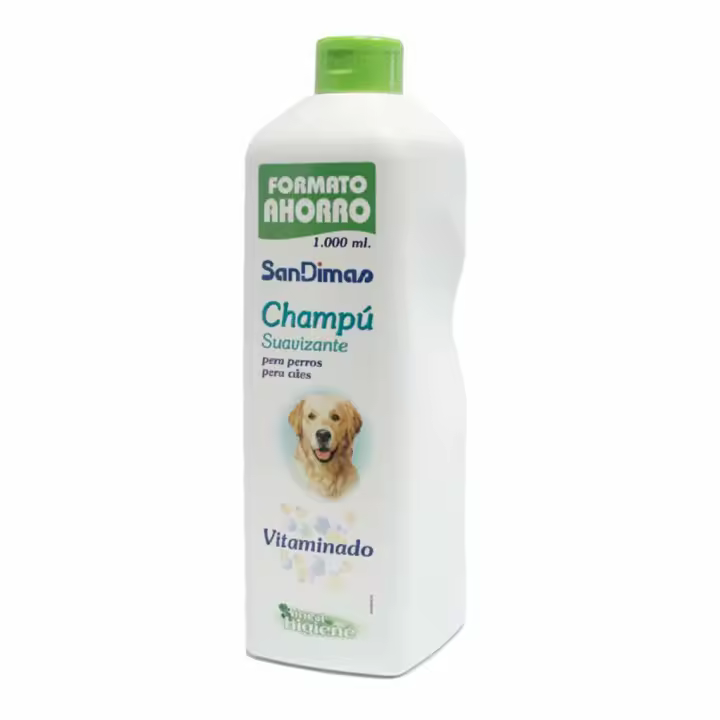 Champú para Perros 1litro, Formato Ahorro, Champú Gel suavizante vitaminado para perros SanDimas - 1