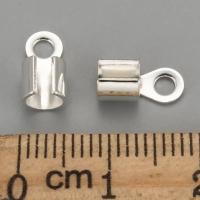 50pc Terminales De Enrollado Plomadas De Cobre Plateadas 10x5x3mm Agujero: 2mm Diámetro Interno: 3mm Para Joyería Y Componentes De Encanto - details 3