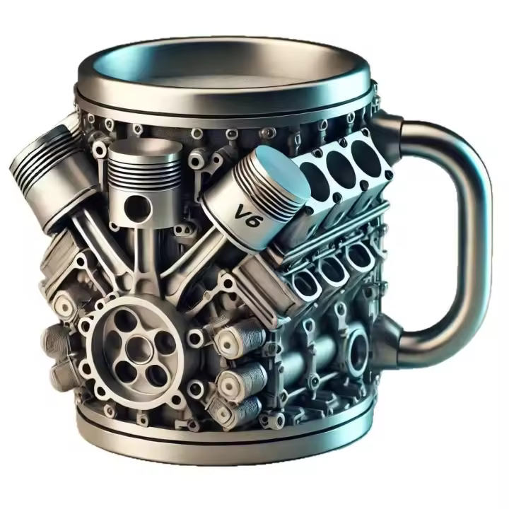 Taza del acero inoxidable del motor V6 Taza del acero inoxidable del motor V6 Taza del motor V6 - 1