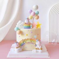 Topper De Cumpleaños Unicornio Arcoíris Para Niñas Decoración De Pastel Fiesta De Baby Shower Tema Unicornio Para Niños De 1 Año - details 6