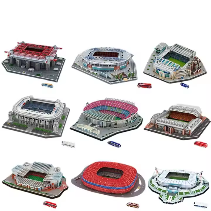 Modelo De Campo De Fútbol 3D Puzzle Estereoscópico DIY Para Gymnasium Juguete Educativo De Papel Para Niños Y Adolescentes - 1