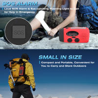 Luz De Emergencia LED USB 4000 mAh Con Radio Solar Recargable Portátil Para Camping Y Uso Exterior Función De Flashlight Incluida - details 12