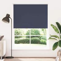 Estor Persiana Enrollable 160 x 230 cm Marino en color Azul/Beige/Negro | protección solar decorativa para ventanas hogar oficina dormitorio fácil de instalar - details 0