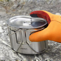 Juego De Cocina Para Camping Con Taza De Acero Inoxidable Y Olla Colgante Para Estufa De Madera Para Supervivencia Al Aire Libre Senderismo Picnic - details 12