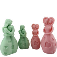 Molde De Silicona Para Vela Niña Abrazando a Su Madre 3D Portratto De Madre Y Niño Para Artesanía De Yeso Y Resina Regalo Para Día De La Madre - details 5