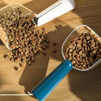 Cuchara medidora para comida de mascotas, taza medidora para gatos, cuchara medidora multiusos para comida de perros con escala, azul - details 2