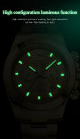 Reloj Mecánico Para Hombre OLEVS 6638 Con Correa De Acero Inoxidable Resistente Al Agua Y Luminoso Estilo De Lujo Fashion - details 8