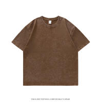 Camiseta Oversize De Algodón 100% Vintage YJKVUR Para Hombres Ropa Casual Coreana Y2k Verano 2024 Cuello Redondo Manga Corta - details 4