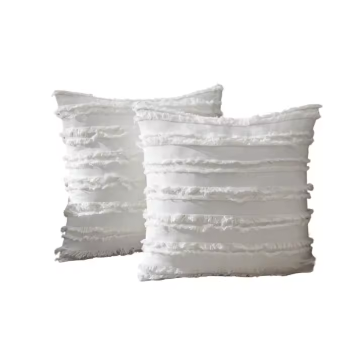 Funda de peluche de imitación, Diseño de borlas Decorativas, Hogar, Sofá, Silla, dormitorio, fundas de almohada Decorativas - 1