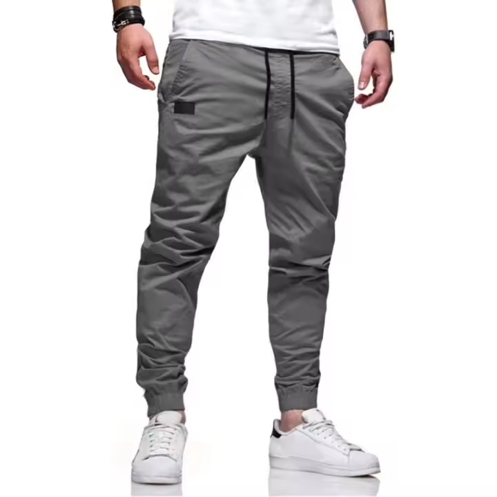 Nuevos Pantalones Deportivos Casuales Para Hombres Jogger Cargo Harem Pantalones De Piso Multi-bolsillos Sudadera Pantalones De Pierna Media Corte Bajo Estilo Safari - 1