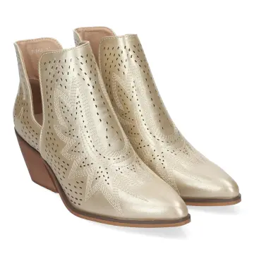 Botas De Tacón Para Mujer Con Calados En La Caña Y Cremallera - Cómodas, Estilo Campero, Ideales Para Primavera-verano