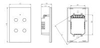 Interruptor Inteligente WiFi Aubess TUYA Para USA Sin Cable Neutro/O Con Cable Neutro 120 Tipo Panel De Pared Táctil Compatible Con Alexa Google Home - details 9