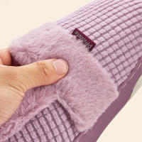 Zapatillas De Casa Para Mujer Invierno Antideslizantes Algodón Cálidas Plush Para Parejas Zapatos Internos Transpirables Talla Verdadera - details 22