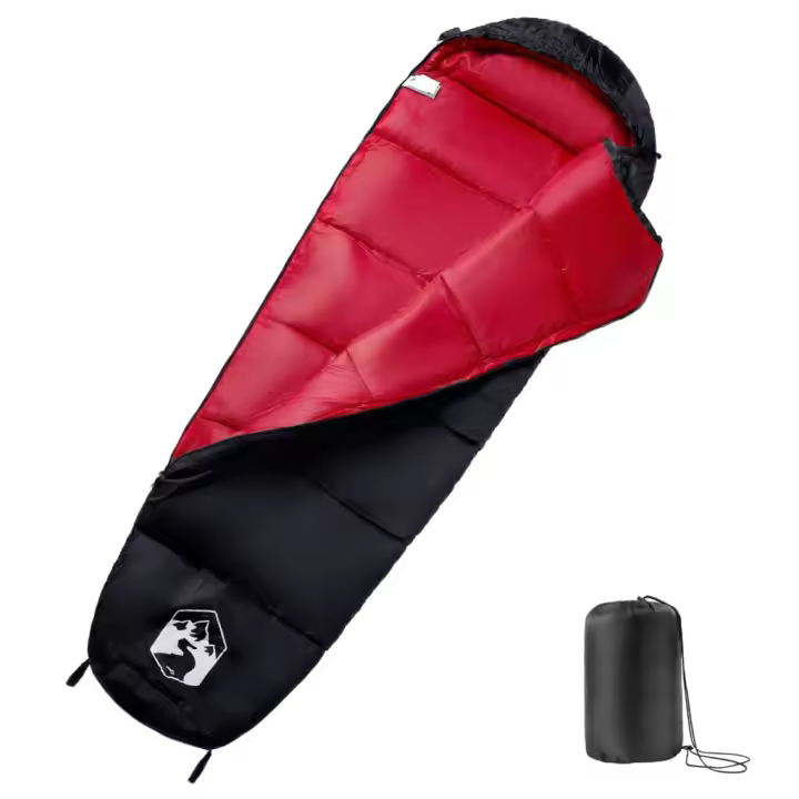 vidaXL Saco de dormir tipo momia de camping para adultos 3 estaciones - 1