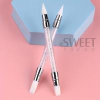 2pcs Doble Cabeza De Tinta De Silicona Para Arte De Uñas Pincel De Escultura De Flor Ajustable Con Pegamento Herramienta Profesional De Manicura - details 7