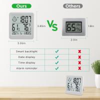 Termómetro Y Higrómetro Digital LCD Con Alarma Y Función De Iluminación Indoor Temporizador Electrónico Para El Hogar - details 3