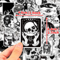50pcs Pegatinas Góticas Para Adolescentes Boys Estilo Punk Satánico Calavera Horripilante Para Portátil Libro Equipaje - details 2