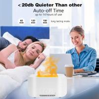 400ml Humidificador de difusión de aceite esencial de llama grande con bluetooth, Humidificador de difusión de aceite esencial aromático de llama dispersor de incienso adecuado para habitaciones grandes, oficinas y hogares - details 3