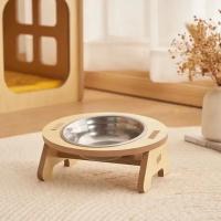 Tazas De Alimentación Elevadas Para Mascotas Gatos Y Perros Contenedor De Alimentos Y Agua De Acero Inoxidable Simplicidad Moderna Resistente Al Derribos Para Pequeños Perros Y Gatos - details 5