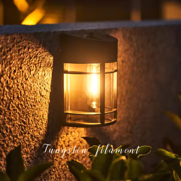 SOMY Lámpara Solar Jardín Al Aire Libre, 1 Pieza Luz Solar Al Aire Libre con Impermeable, Lámpara De Pared Solar LED Retro Decoración Al Aire Libre Lámpara De Pared Al Aire Libre - 1