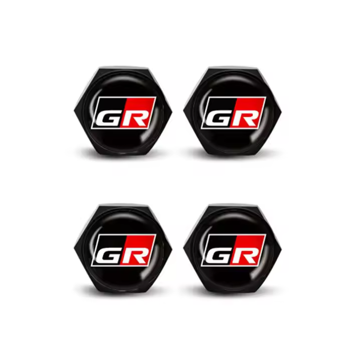 Juego De 4 Piezas De Bandera De Coche Para Toyota GR Tornillos De Metal Y Placa De Licencia Accesorios De Automóvil Bandera Británica Gazoo Racing - 1