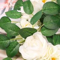 100pcs Hojas De Rosa Artificiales Para Navidad Decoración De Hogar Exteriores Protección UV Jardín Muralla Boda Bouquet DIY Regalo Decorativo - details 14