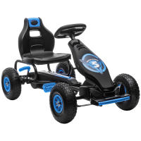 HOMCOM Go Kart a Pedales para Niños de 5-12 Años Coche de Pedales Infantil con Asiento Ajustable Neumáticos Inflables Amortiguador y Freno de Mano Carga 50 kg 121x58x61 cm - details 0