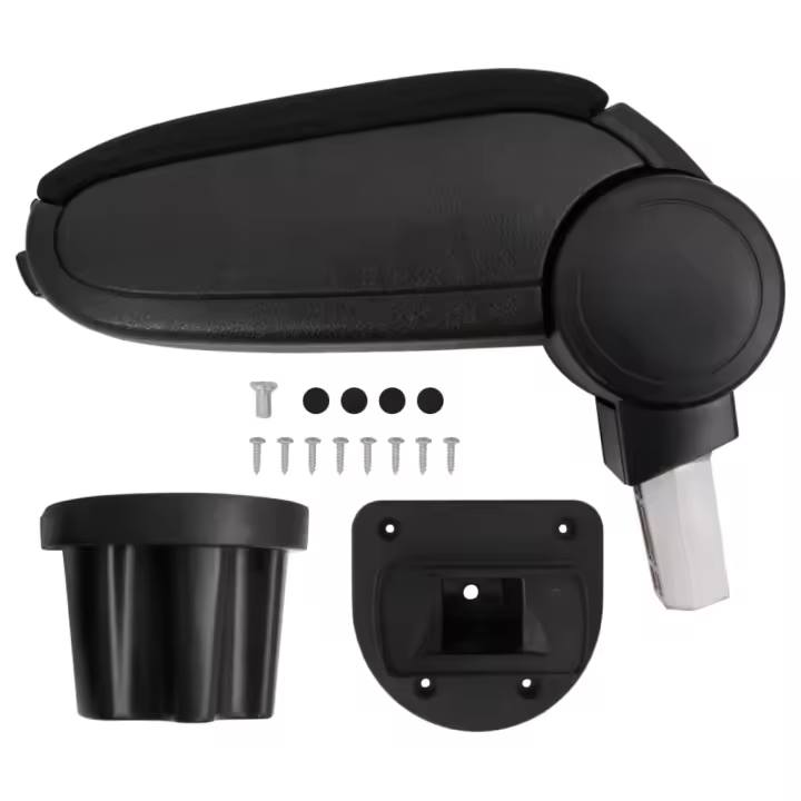 vidaXL Reposabrazos para coche ABS negro Adecuado para Lada largus (2012-2018),  Hyundai accent (2006-2009),  Citroen c-quatre (2009)/citroen c4 y mas - 1