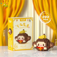 Mini Bloques De Construcción Micro Animales HUIQIBAO 3D Diamante Modelo BEE Gato Panda Para Niños Juguetes De Ciudad DIY - details 42