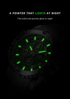 Reloj De Pulsera LIGE Para Hombres Azul Deportivo Y Militar De Lujo Con Grande Dial Cronógrafo Resistente Al Agua Cuarzo Reloj De Mano Luz Técnica De Silicona - details 7