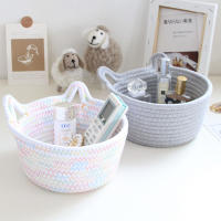 Cesta De Almacenamiento De Tela Algodón En Forma De Oreja De Gato Para Decoración Del Hogar Organizador De Ropa Cosméticos Juguetes Y Lencería - details 2