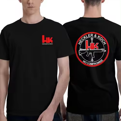 Camiseta de Manga Corta, 100% Algodón, Ropa Unisex para Hombres y Mujeres en 5 Tallas, Camiseta Negra CON DOBLE ESTAMPADOS, Cuello redondo. - 1