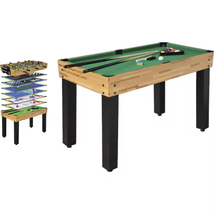 Mesa multijuegos 12 EN 1 de 124X61X81 CM Billares XTURNOS - 1