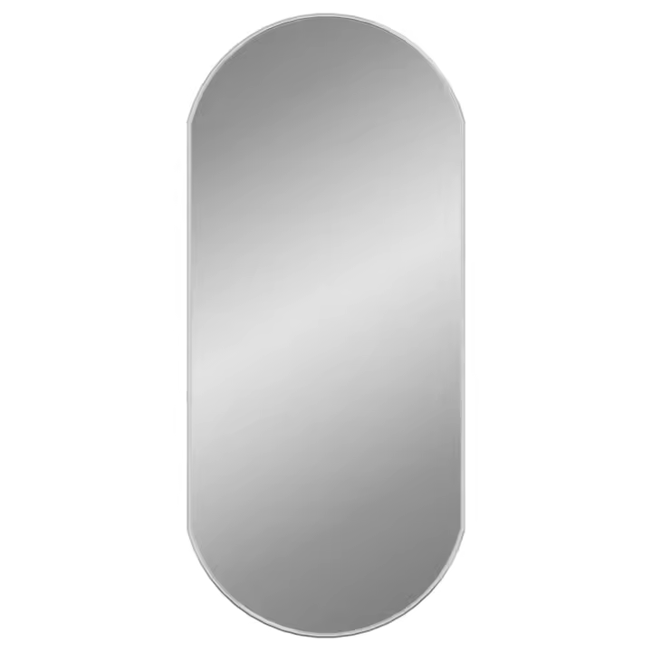 Espejo de pared ovalado plateado 90x40 cm - 1