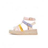 HLUNA - Sandalias de mujer planas con tiras de colores en Efecto Ante - HT309 - bzsj8668 - details 1