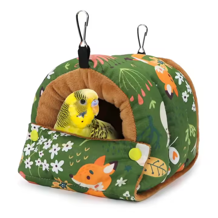 Hogar de Nido de Pájaro para Invierno Cama de Pájaro Cómoda y Cálida Columpio para Periquitos Budgies Papagayos Cockatiels Hecho de Poliéster en China - 1