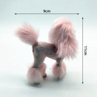 Figura De Poodle Rosa De 4 Pulgadas Peluche Simulación Perro Juguetes Regalo Artesanías Decoración Para El Hogar - details 3