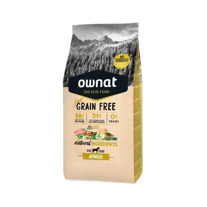Alimento seco para perro OWNAT GRAIN FREE JUST , sin cereales , pienso nutritivo para darle a tu mascota una dieta equilibrada y saludable Platz K9 S.L. - 1