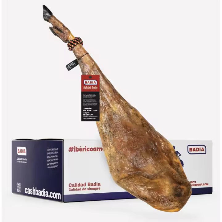Jamon de bellota 100% ibérico Badia. Jamón de bellota 100% ibérico Badia  loncheado a cuchillo. Desde 7 kg a 8 kg. - 1