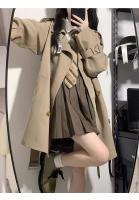EVNISI Chaqueta De Trench Elegante Para Mujer Doble Botón Slim Con Cinturón Estilo Oficina Elegante Viento Otoño Invierno Calle 2024 - details 8