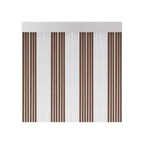 Cortina para puerta modelo "Lisboa" Color marrón-cristal 90x210cm M63185 Acudam - 1