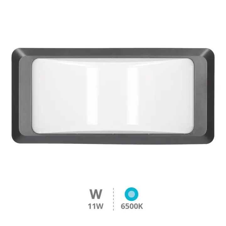 APLIQUE PARED LED GSC ANTHE GRIS 12W LUZ BLANCA 6500K 950 LUMENES - PROTECCION IP65 - 1