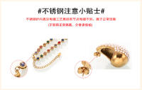 Medieval DE LA vitimia a Rayas pendientes colgantes de Concha Larga temperamento de moda de Maple de Titanium Chapado en oro de 18 Quilates pendientes de alta gama - details 9
