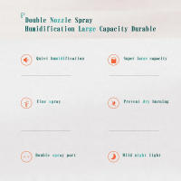 Humidificador De Escritorio USB 2000ML Doble Pulverización Con Aceite Esencial Aromaterapia Espuma Fría Para Cuidado De La Piel Purificador Para Hogar Oficina - details 17