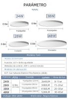 Lámpara De Techo Inteligente LED MARPOU 0.9 Pulgadas Para Dormitorio Moderna Y Ultrafina Para Habitación Control Remoto Por App - details 5