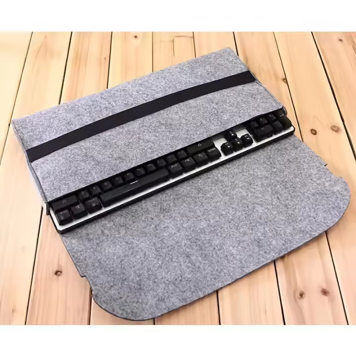 Bolsa De Almacenamiento Para Teclado De Viaje a Prueba De Ralladuras En Terciopelo Cubierta Para Teclado Inalámbrico Adecuada Para Teclados Mecánicos Estándar 60/87/108 Teclas - 1